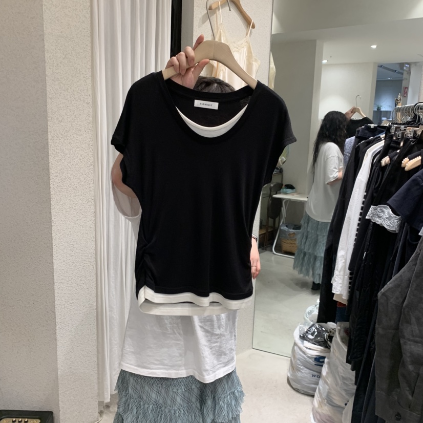 SSEMIENNE韓國直郵女士新款時尚推薦職業人氣26春夏26夏季T恤SSENIQUE/SSEMIENNET恤圖色1