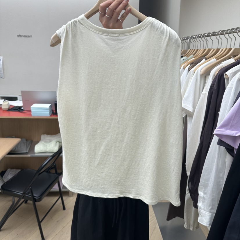 EFFERVESCENT韓國直郵女士新款人氣時尚熱賣吊帶背心褶皺evc/effervescent吊帶/背心