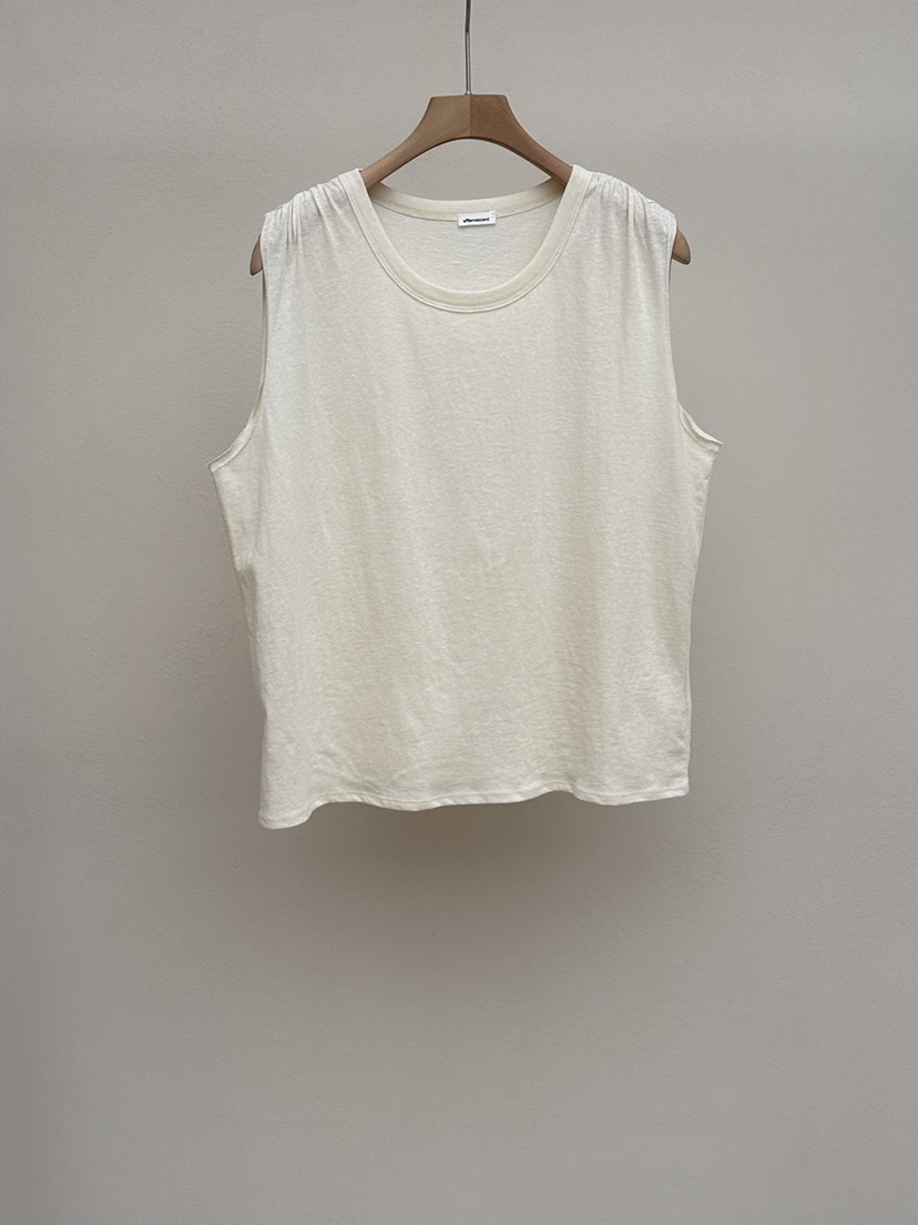 EFFERVESCENT韓國直郵女士新款人氣時尚熱賣吊帶背心褶皺evc/effervescent吊帶/背心圖色4奶油色