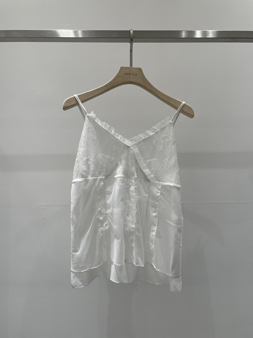 RE STYLE-Q韓國東大門直郵女士新款26夏季吊帶背心雪紡雙層RE STYLE吊帶/背心圖色1