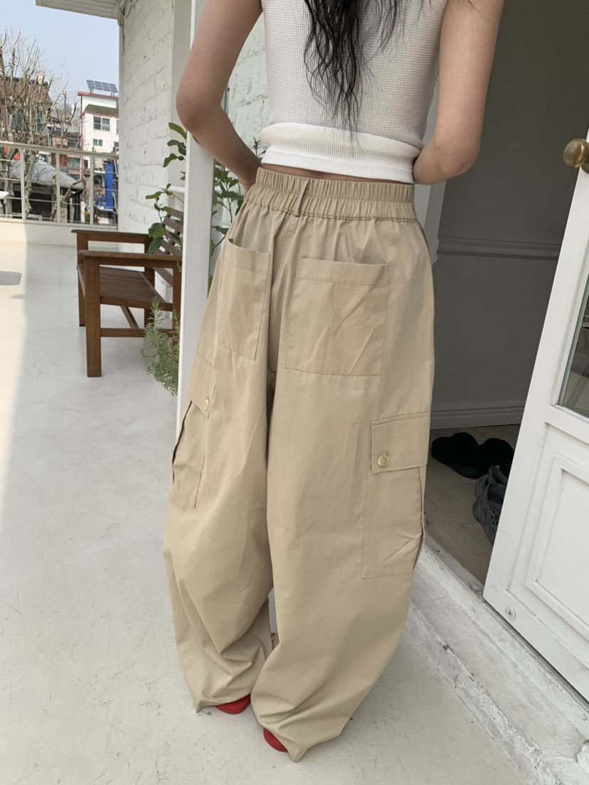 BADCALM韓國代購女士新款26春夏職業推薦休閑26夏季休閑褲BADCALM休閑褲