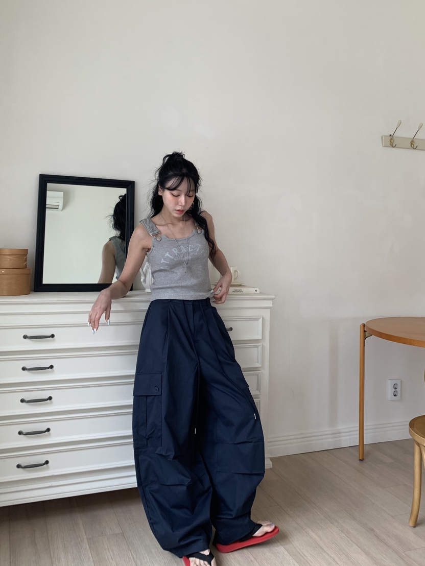 BADCALM韓國代購女士新款26春夏職業推薦休閑26夏季休閑褲BADCALM休閑褲