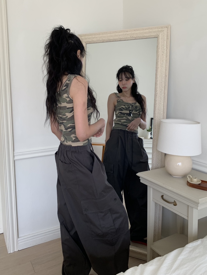 BADCALM韓國代購女士新款26春夏職業推薦休閑26夏季休閑褲BADCALM休閑褲