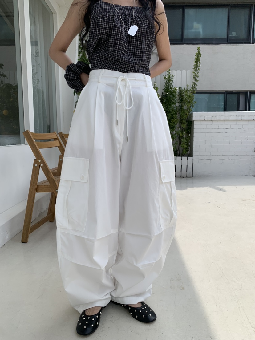 BADCALM韓國代購女士新款26春夏職業推薦休閑26夏季休閑褲BADCALM休閑褲圖色1