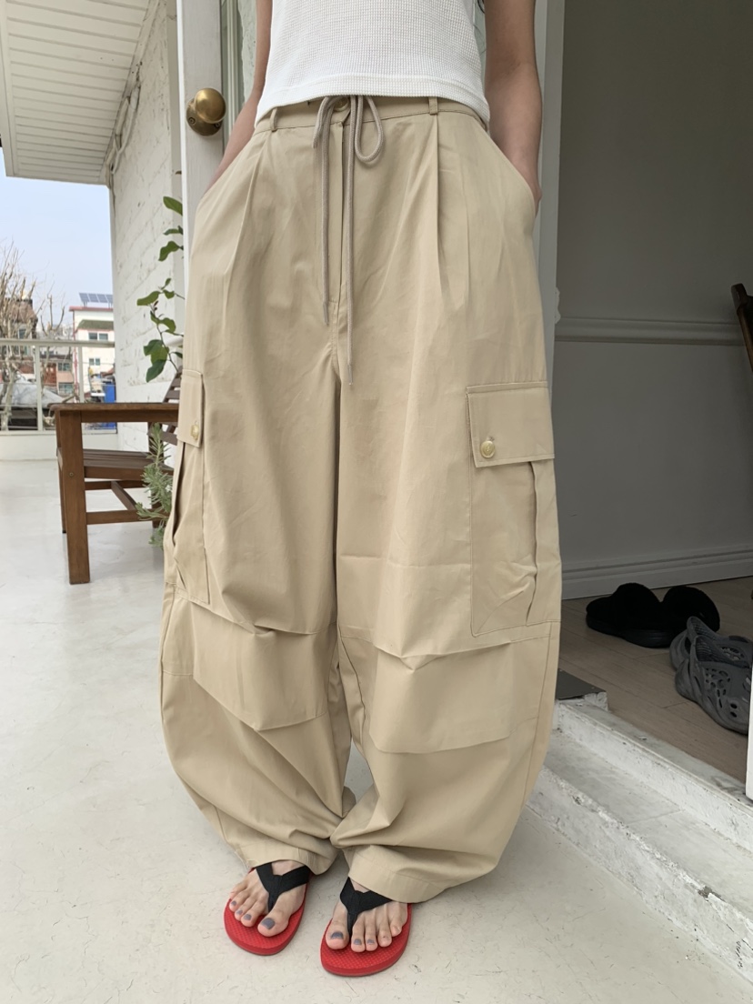 BADCALM韓國代購女士新款26春夏職業推薦休閑26夏季休閑褲BADCALM休閑褲圖色2