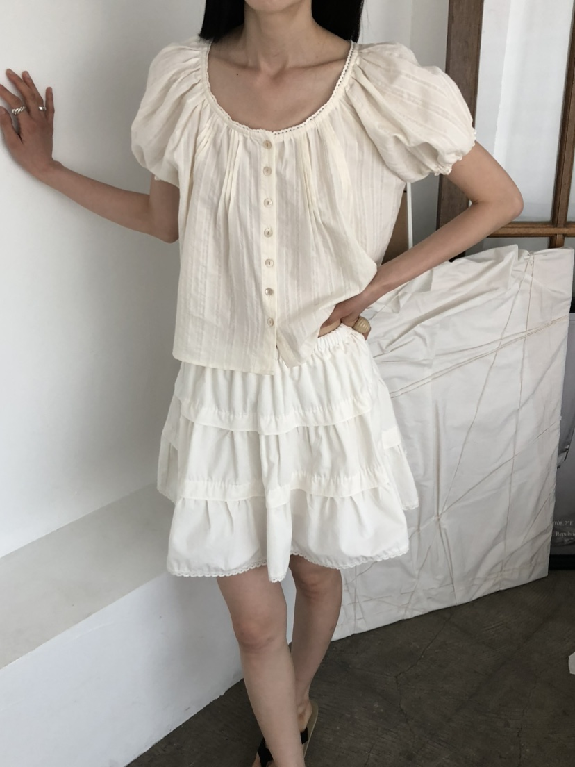 MOVENNE韓國東大門代購女裝新品26春夏休閑推薦襯衫蕾絲衫MOVENNE襯衫/蕾絲衫