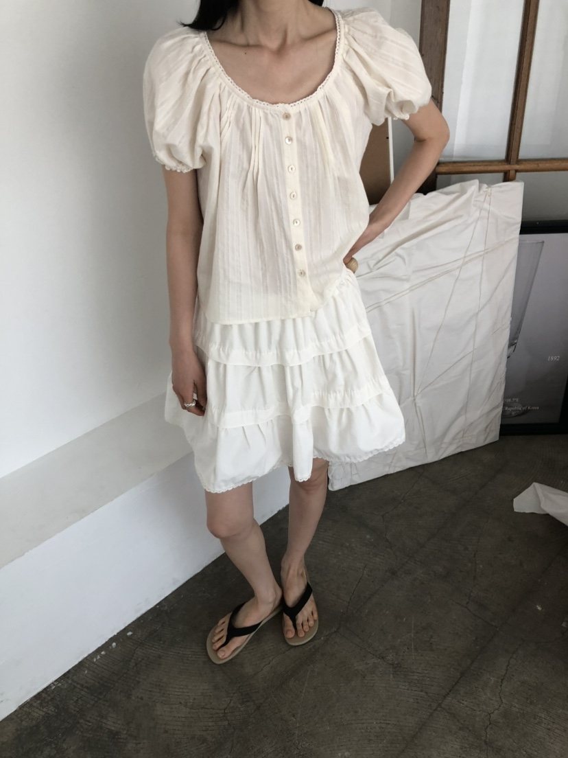 MOVENNE韓國東大門代購女裝新品26春夏休閑推薦襯衫蕾絲衫MOVENNE襯衫/蕾絲衫