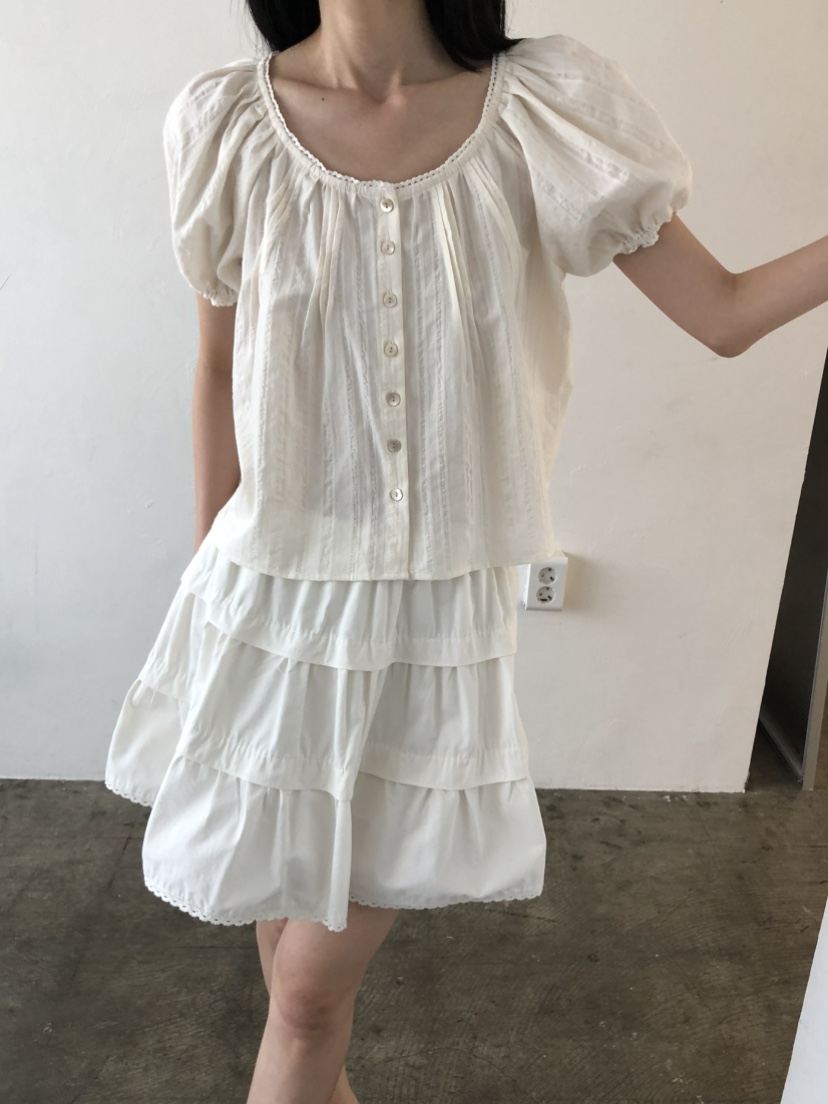 MOVENNE韓國東大門代購女裝新品26春夏休閑推薦襯衫蕾絲衫MOVENNE襯衫/蕾絲衫