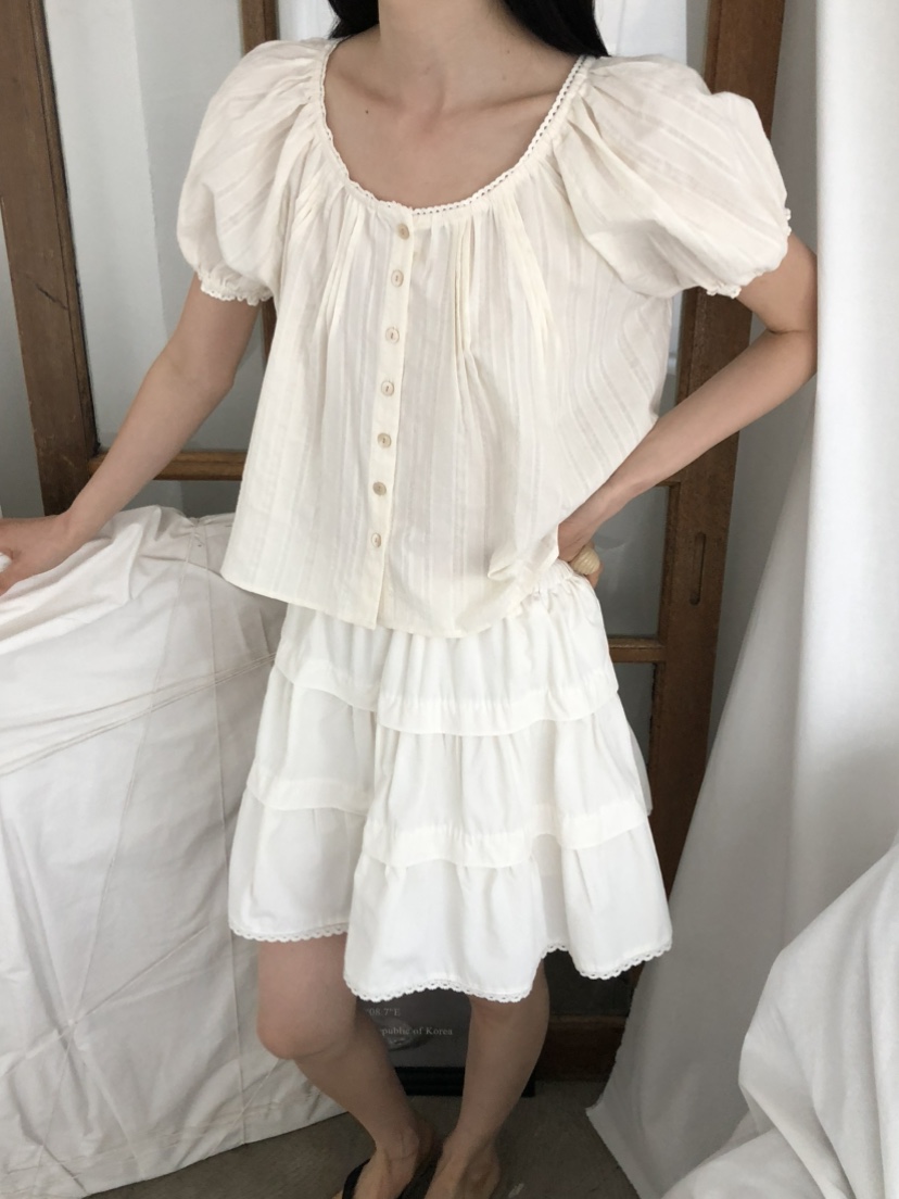 MOVENNE韓國東大門代購女裝新品26春夏休閑推薦襯衫蕾絲衫MOVENNE襯衫/蕾絲衫