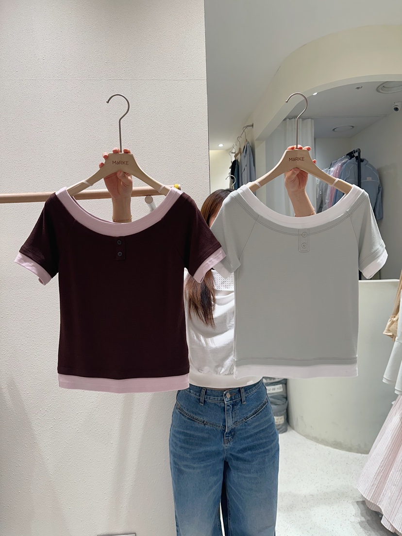 MARKE-P韓國直郵女裝新品職業26春夏真品人氣休閑時尚T恤MARKE-PT恤