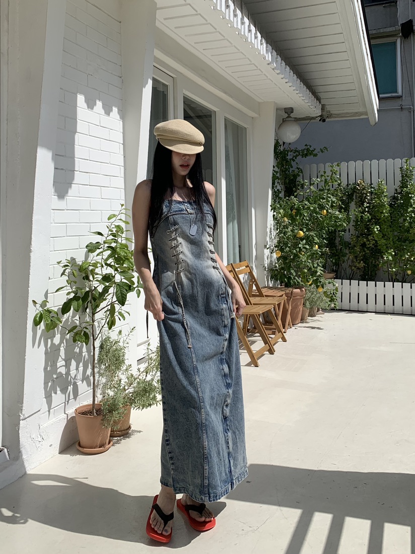 BADCALM東大門實拍女裝新款休閑人氣真品推薦時尚連衣裙鏤空BADCALM連衣裙