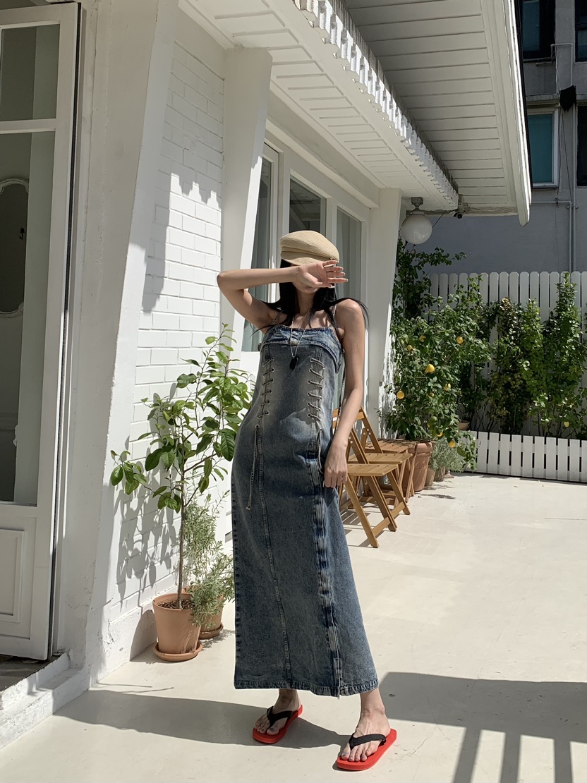 BADCALM東大門實拍女裝新款休閑人氣真品推薦時尚連衣裙鏤空BADCALM連衣裙