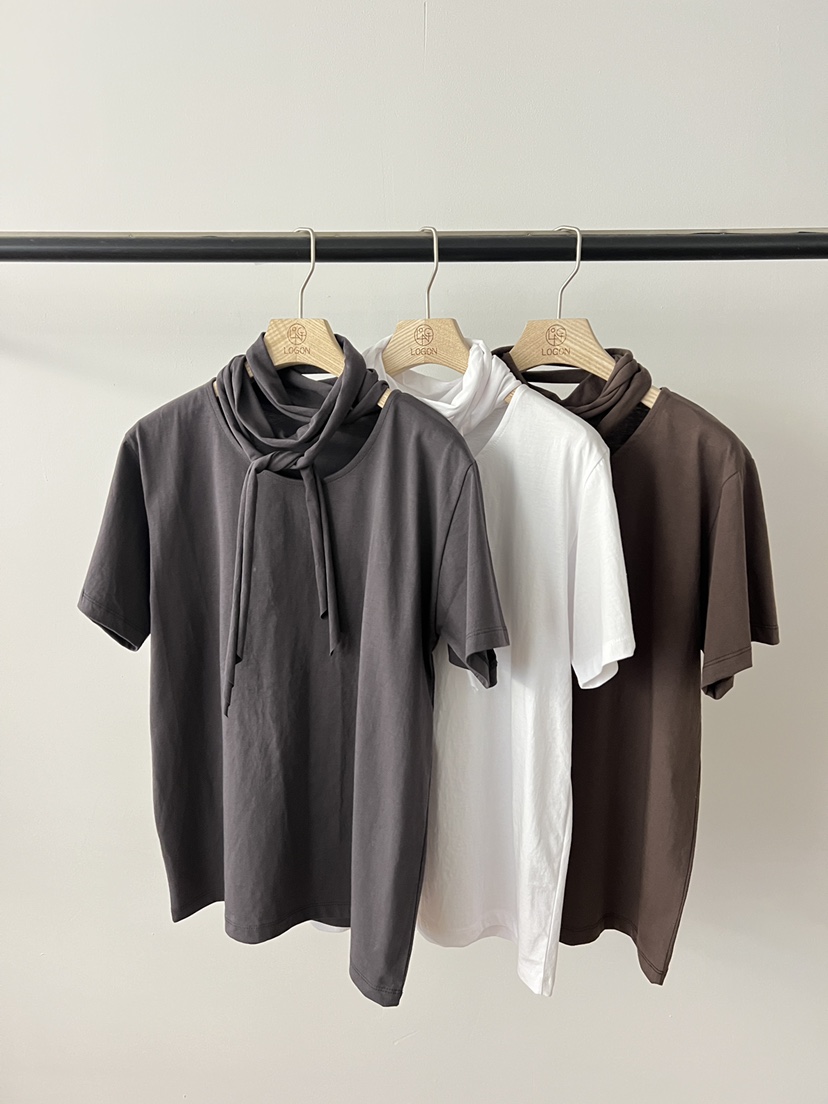 LOGON東大門直郵女士新款休閑推薦時尚真品職業熱賣T恤圍巾LOGONT恤