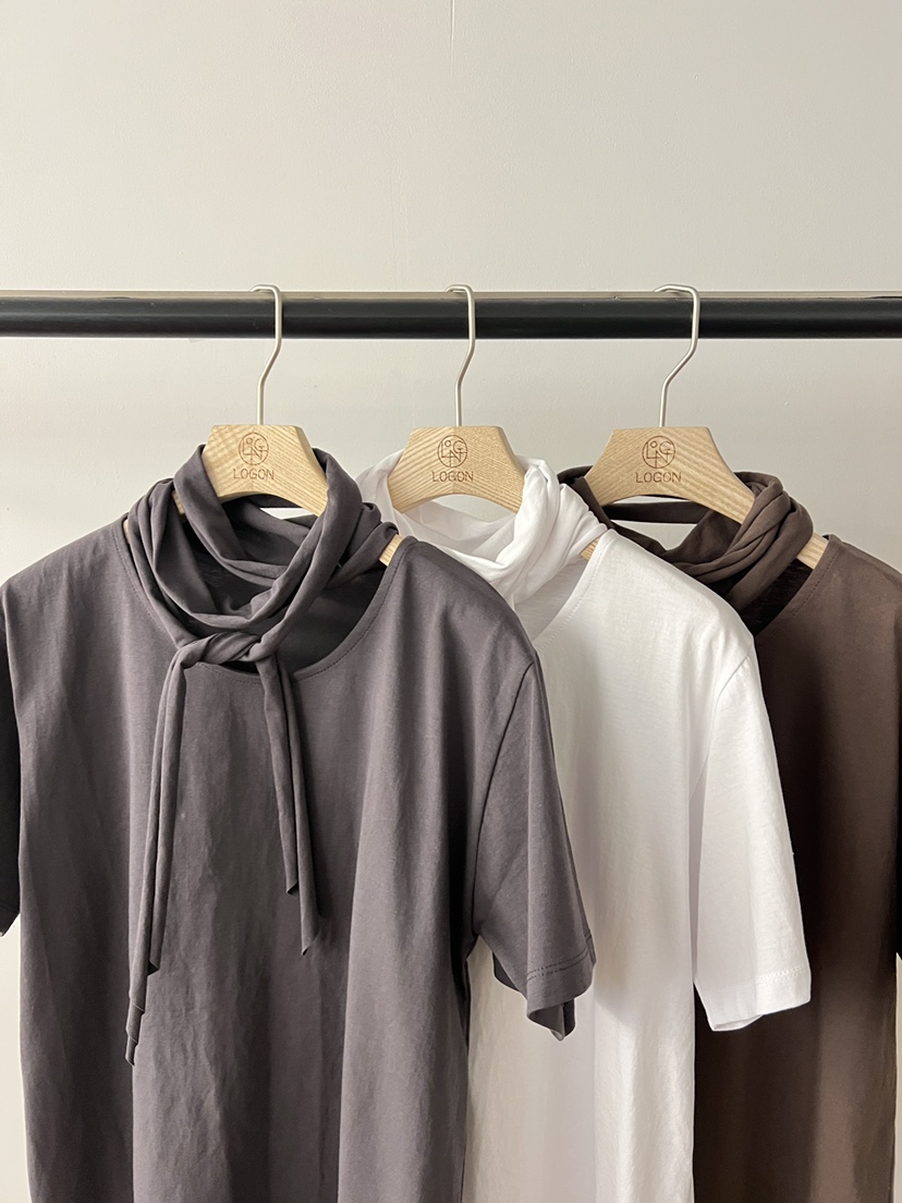 LOGON東大門直郵女士新款休閑推薦時尚真品職業熱賣T恤圍巾LOGONT恤