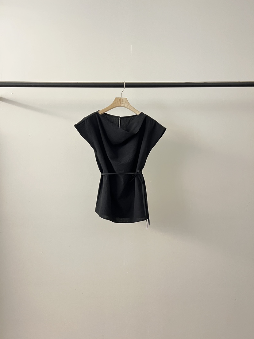 LOGON韓國代購女裝新款26春夏推薦職業時尚襯衫蕾絲衫含腰繩LOGON襯衫/蕾絲衫圖色3