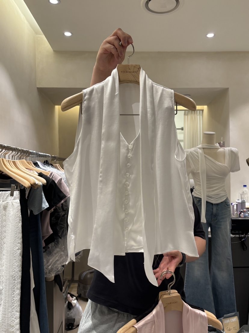 FOUREIGHT韓國代購女裝新品26春夏26夏季人氣休閑襯衫蕾絲衫FOUR EIGHT襯衫/蕾絲衫圖色1