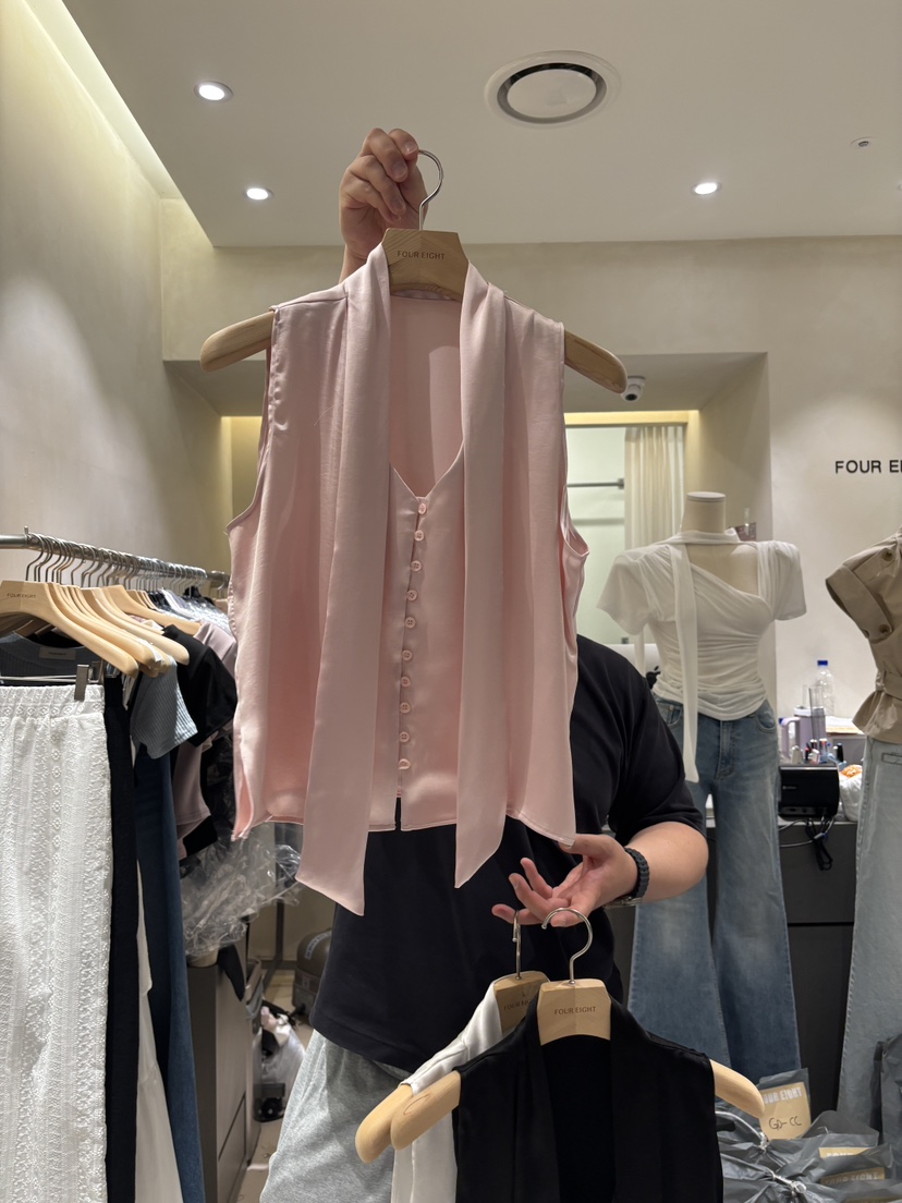 FOUREIGHT韓國代購女裝新品26春夏26夏季人氣休閑襯衫蕾絲衫FOUR EIGHT襯衫/蕾絲衫圖色2