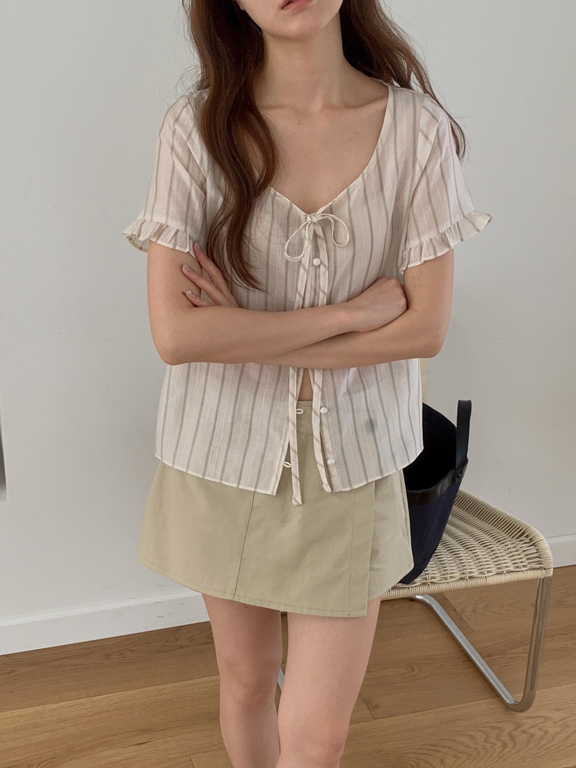 EOMPIT東大門實拍女裝新品26春夏推薦熱賣休閑襯衫蕾絲衫EOMPIT襯衫/蕾絲衫