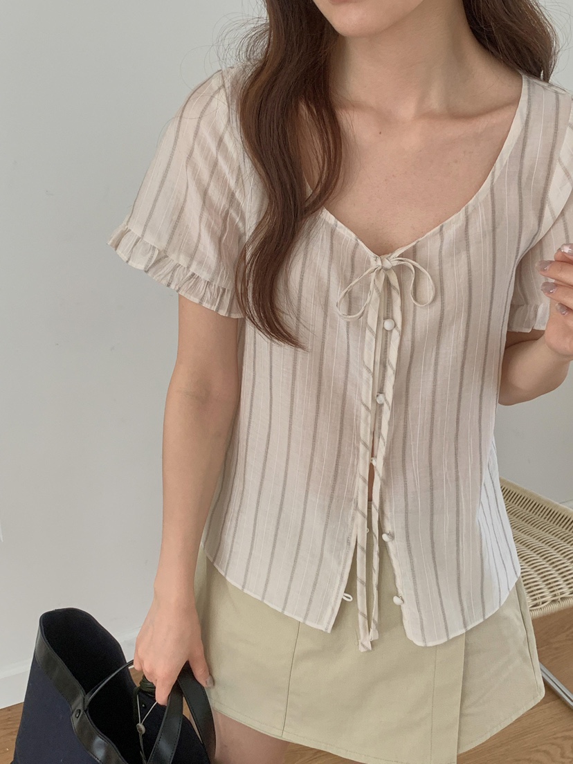 EOMPIT東大門實拍女裝新品26春夏推薦熱賣休閑襯衫蕾絲衫EOMPIT襯衫/蕾絲衫