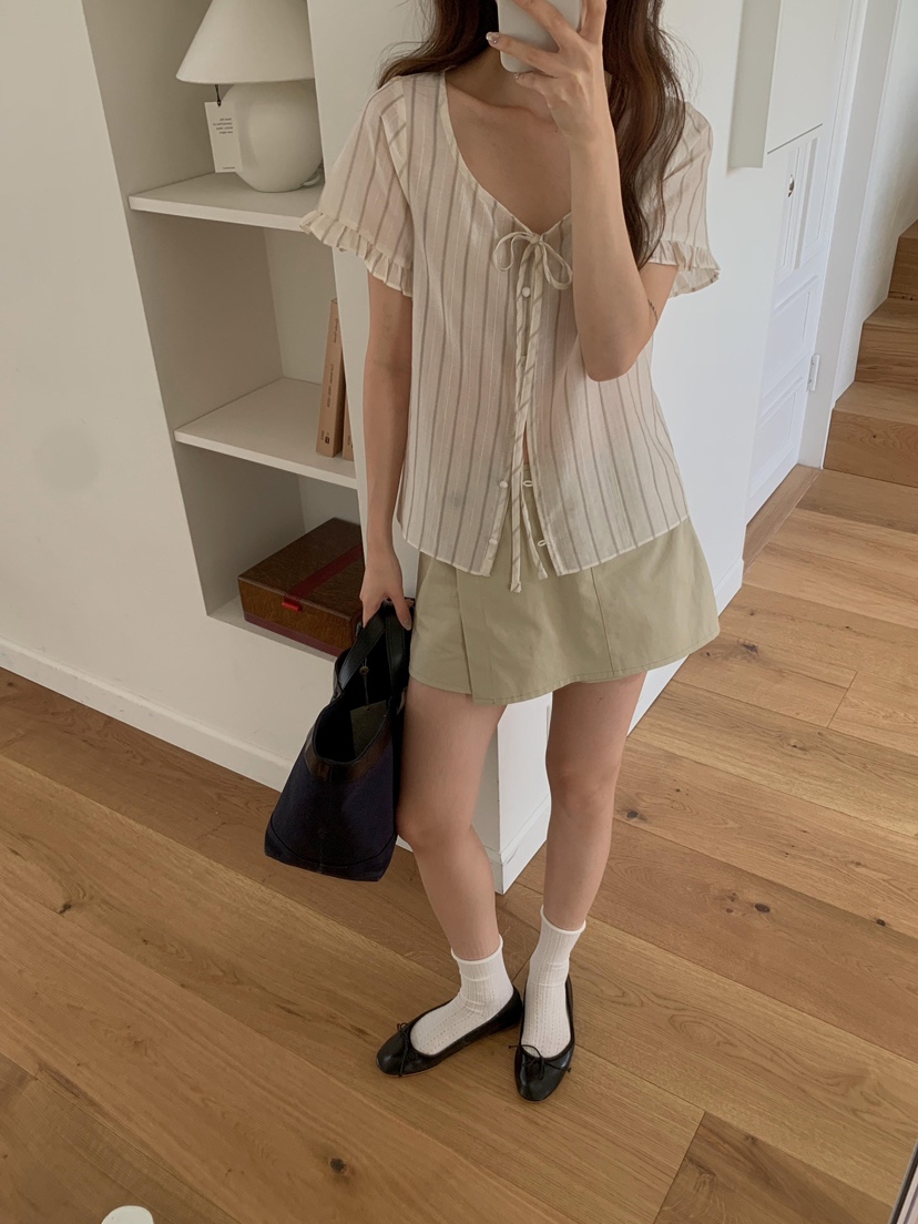 EOMPIT東大門實拍女裝新品26春夏推薦熱賣休閑襯衫蕾絲衫EOMPIT襯衫/蕾絲衫