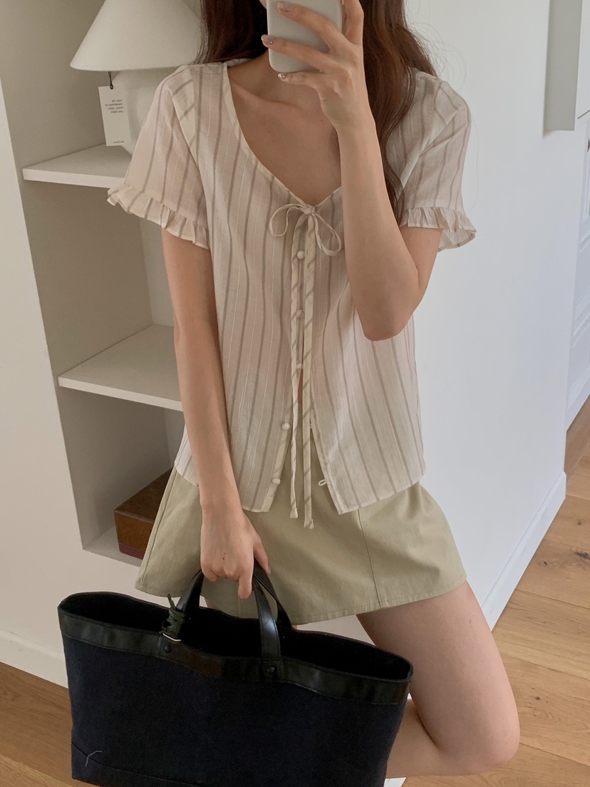 EOMPIT東大門實拍女裝新品26春夏推薦熱賣休閑襯衫蕾絲衫EOMPIT襯衫/蕾絲衫