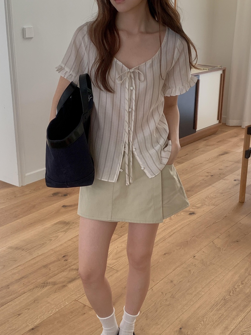 EOMPIT東大門實拍女裝新品26春夏推薦熱賣休閑襯衫蕾絲衫EOMPIT襯衫/蕾絲衫