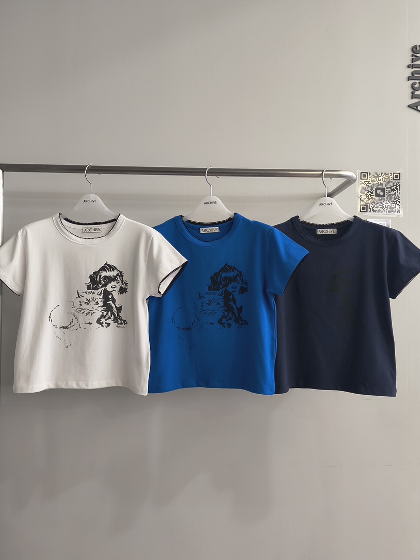 ARCHIVE-P韓國直郵女裝新品推薦26夏季26春夏熱賣休閑T恤ARCHIVE-PT恤
