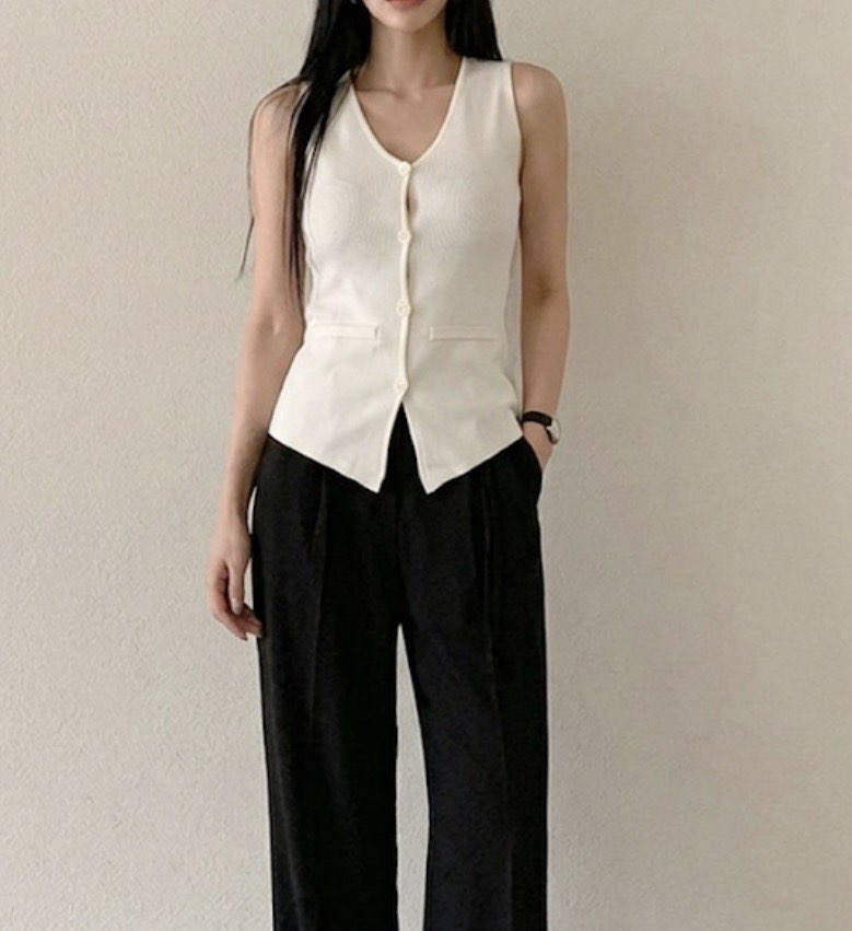 UNA/THE MAY東大門實拍女裝新款真品人氣休閑職業熱賣馬甲THEMAY/UNA馬甲圖色2