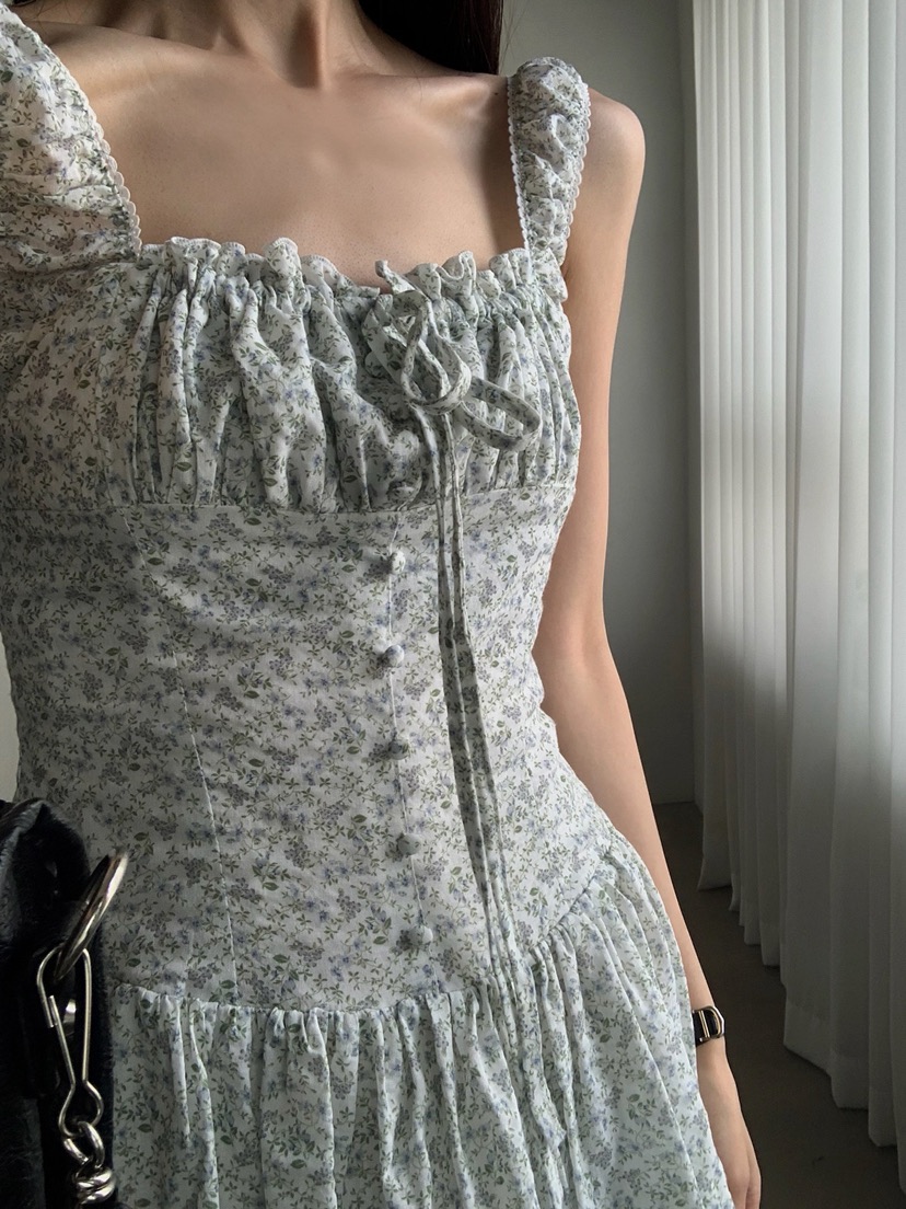 VERANDA韓國東大門代購女士新品26春夏推薦熱賣連衣裙小花VERANDA連衣裙