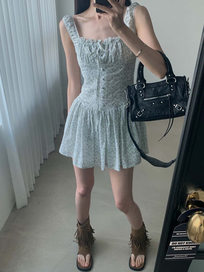 VERANDA韓國東大門代購女士新品26春夏推薦熱賣連衣裙小花VERANDA連衣裙