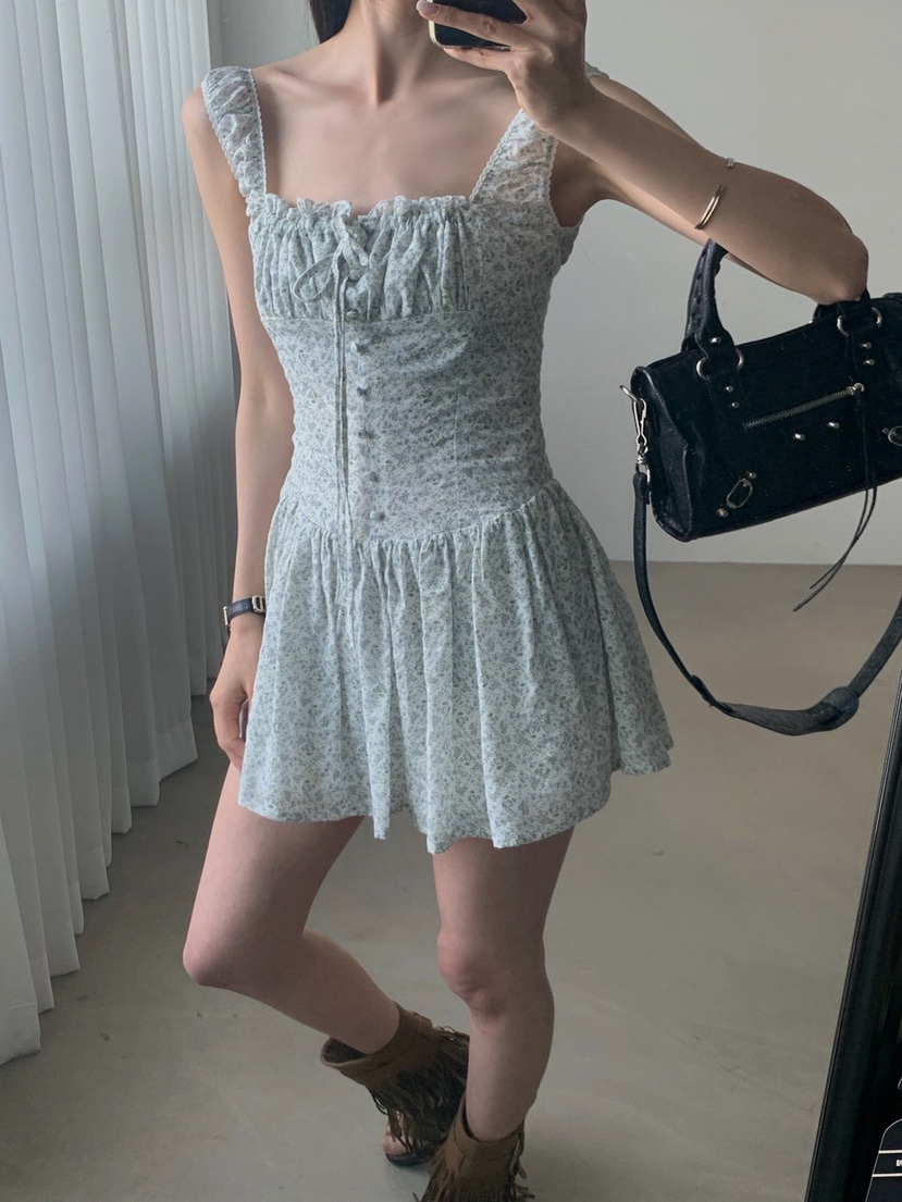 VERANDA韓國東大門代購女士新品26春夏推薦熱賣連衣裙小花VERANDA連衣裙