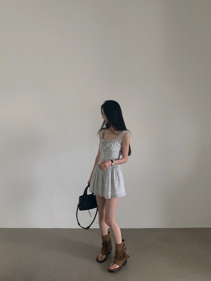 VERANDA韓國東大門代購女士新品26春夏推薦熱賣連衣裙小花VERANDA連衣裙