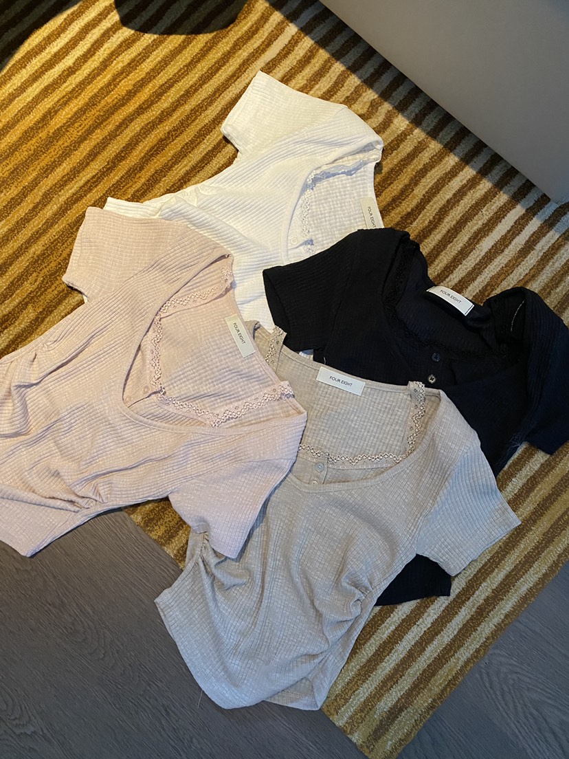 FOUREIGHT東大門直郵女裝新款時尚休閑26春夏職業真品T恤FOUR EIGHTT恤