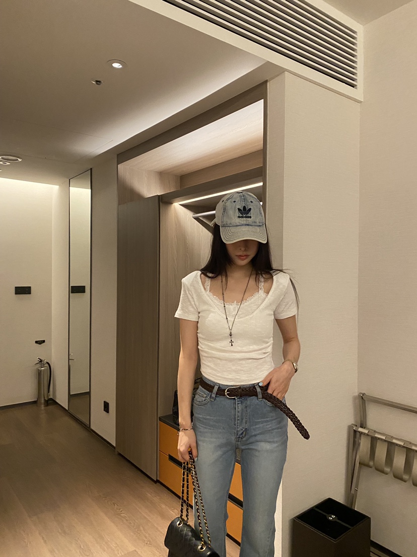 FOUREIGHT東大門直郵女裝新款時尚休閑26春夏職業真品T恤FOUR EIGHTT恤