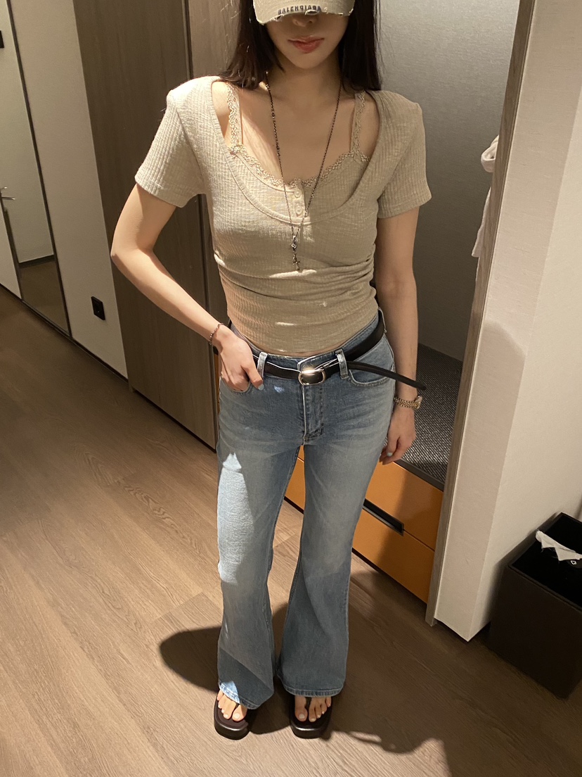 FOUREIGHT東大門直郵女裝新款時尚休閑26春夏職業真品T恤FOUR EIGHTT恤