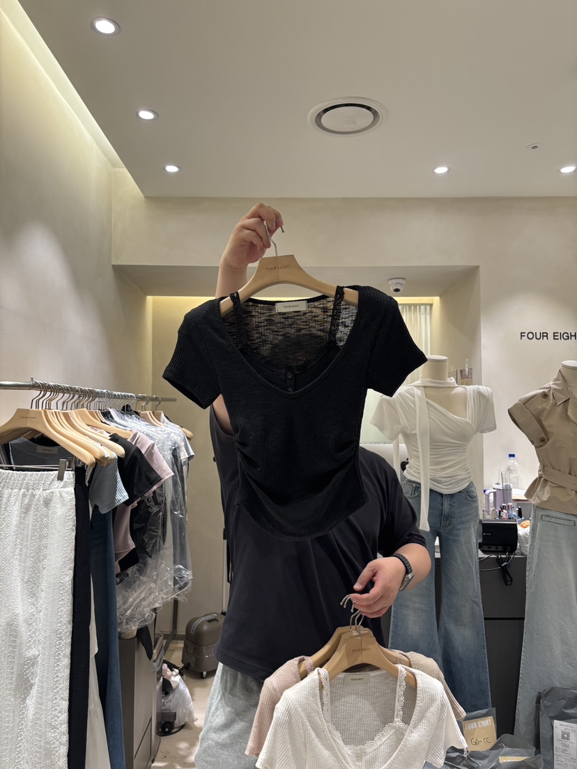 FOUREIGHT東大門直郵女裝新款時尚休閑26春夏職業真品T恤FOUR EIGHTT恤圖色4