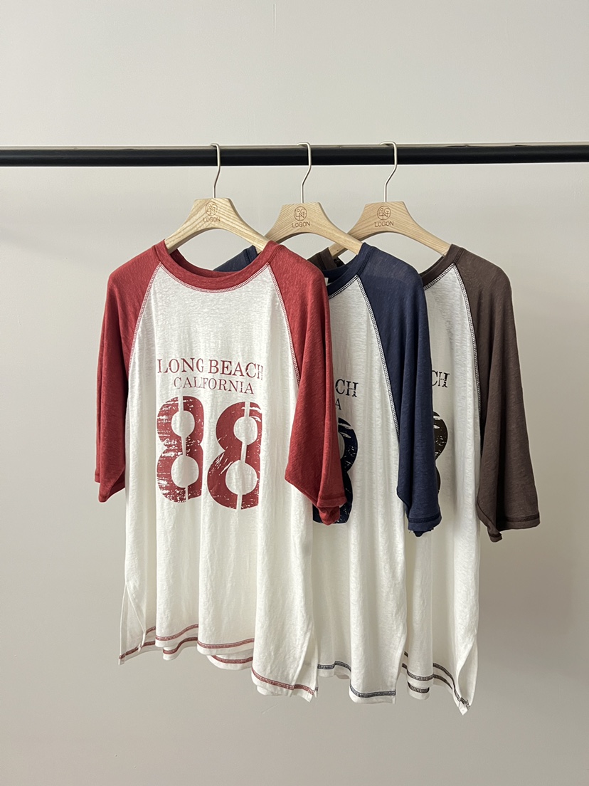 LOGON韓國直郵女裝新品時尚休閑職業推薦人氣真品T恤插肩袖LOGONT恤