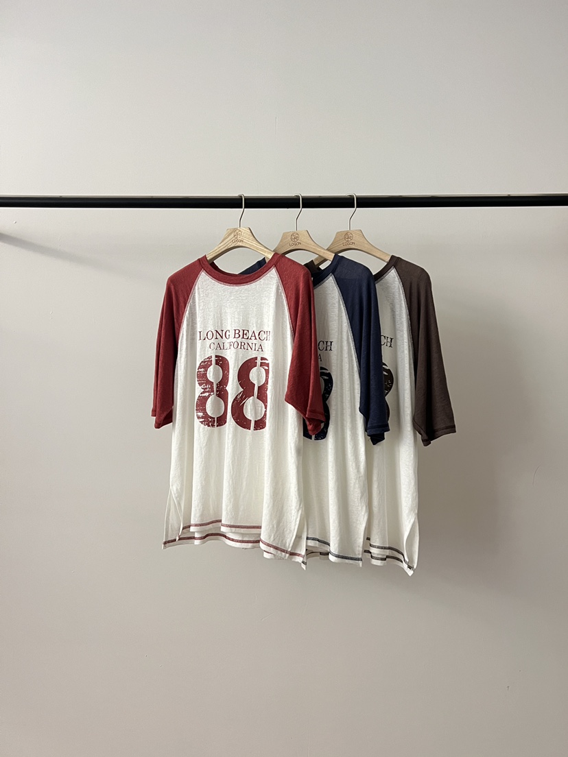 LOGON韓國直郵女裝新品時尚休閑職業推薦人氣真品T恤插肩袖LOGONT恤