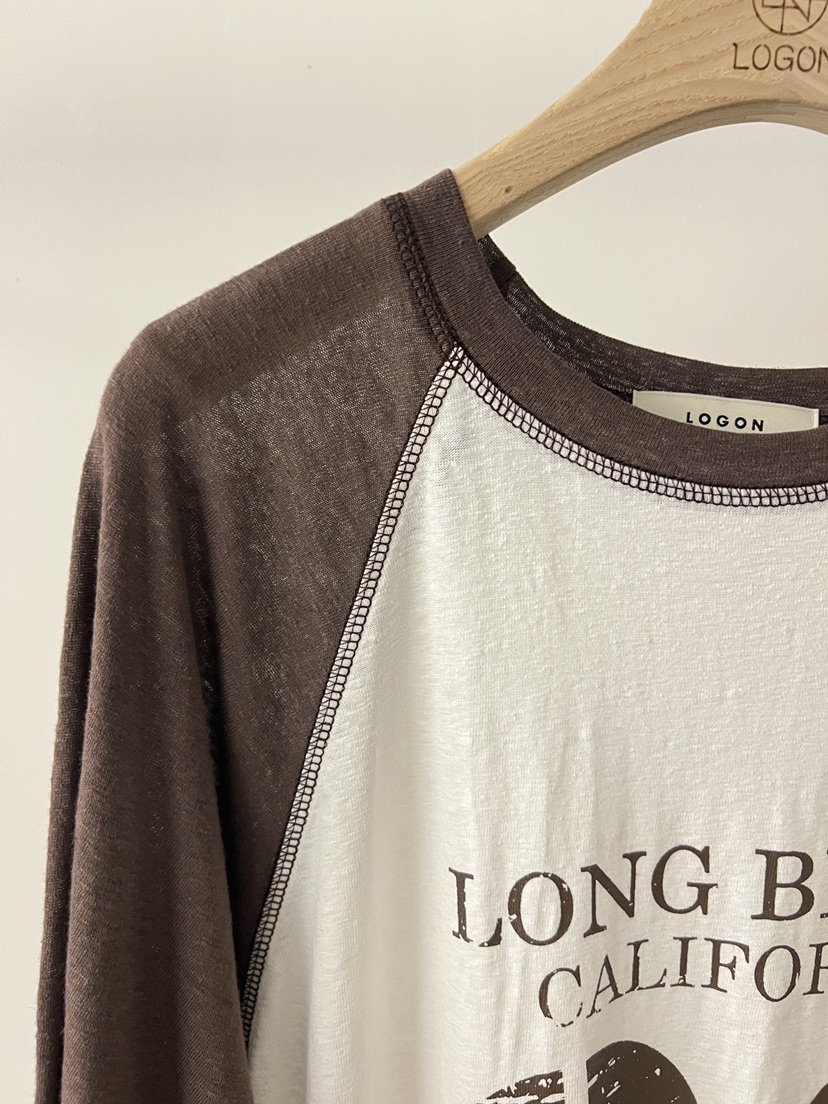 LOGON韓國直郵女裝新品時尚休閑職業推薦人氣真品T恤插肩袖LOGONT恤