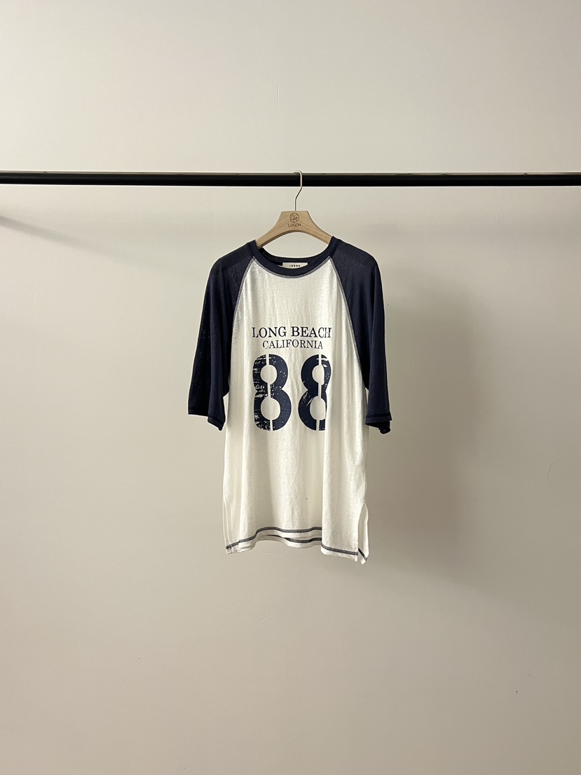 LOGON韓國直郵女裝新品時尚休閑職業推薦人氣真品T恤插肩袖LOGONT恤圖色2