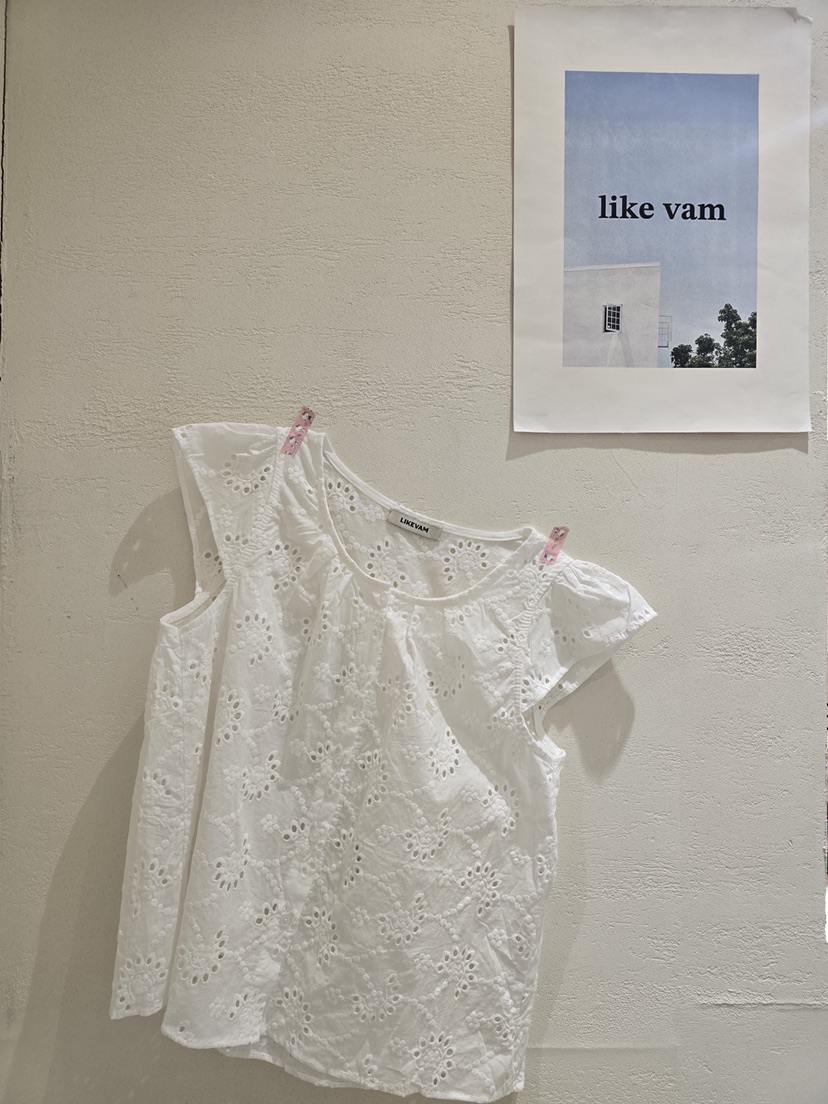 LIKEVAM韓國直郵女裝新款熱賣時尚推薦26春夏26夏季襯衫蕾絲衫LIKEVAM襯衫/蕾絲衫