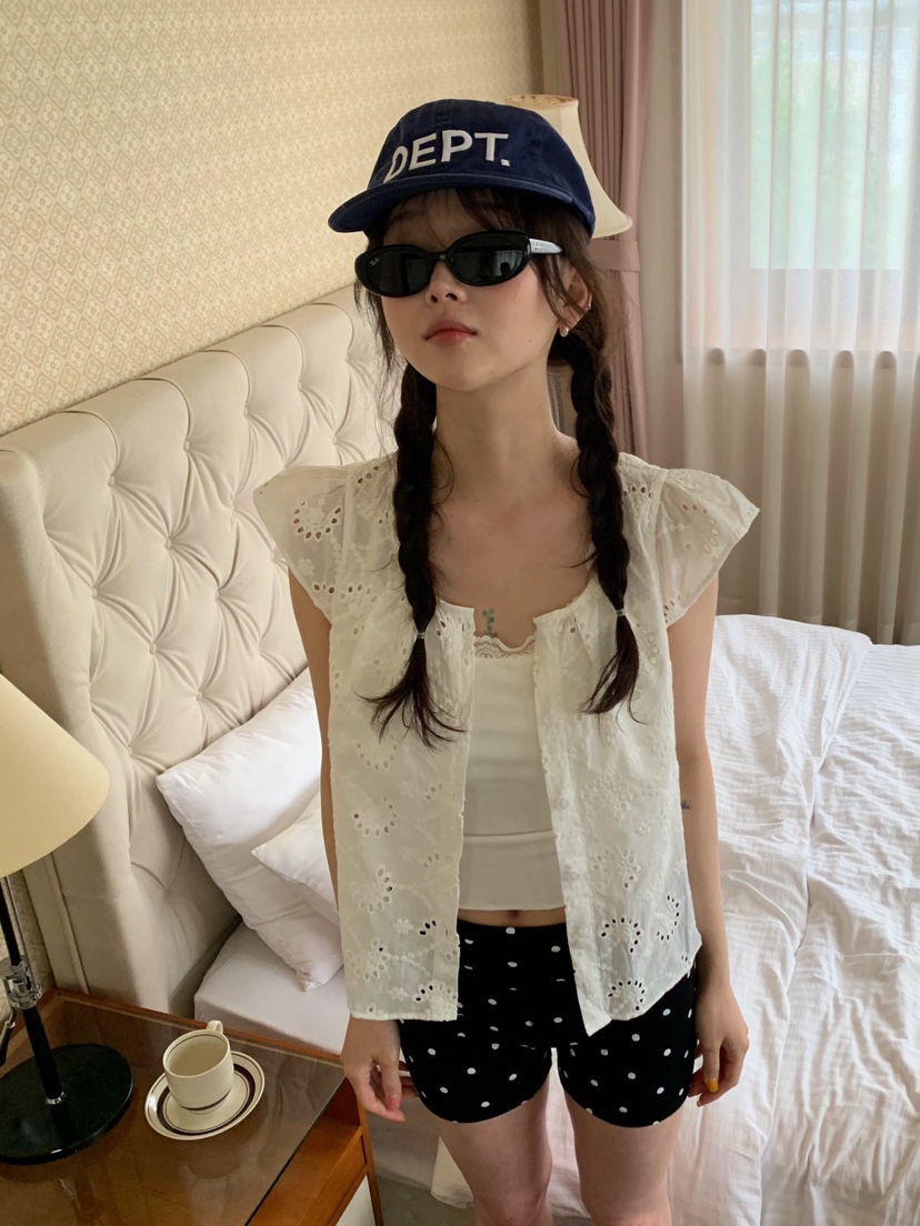 LIKEVAM韓國直郵女裝新款熱賣時尚推薦26春夏26夏季襯衫蕾絲衫LIKEVAM襯衫/蕾絲衫