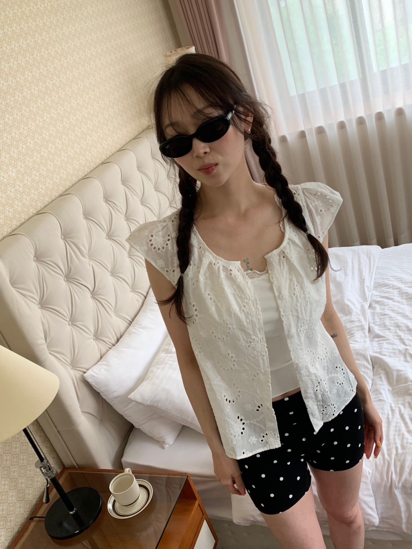 LIKEVAM韓國直郵女裝新款熱賣時尚推薦26春夏26夏季襯衫蕾絲衫LIKEVAM襯衫/蕾絲衫