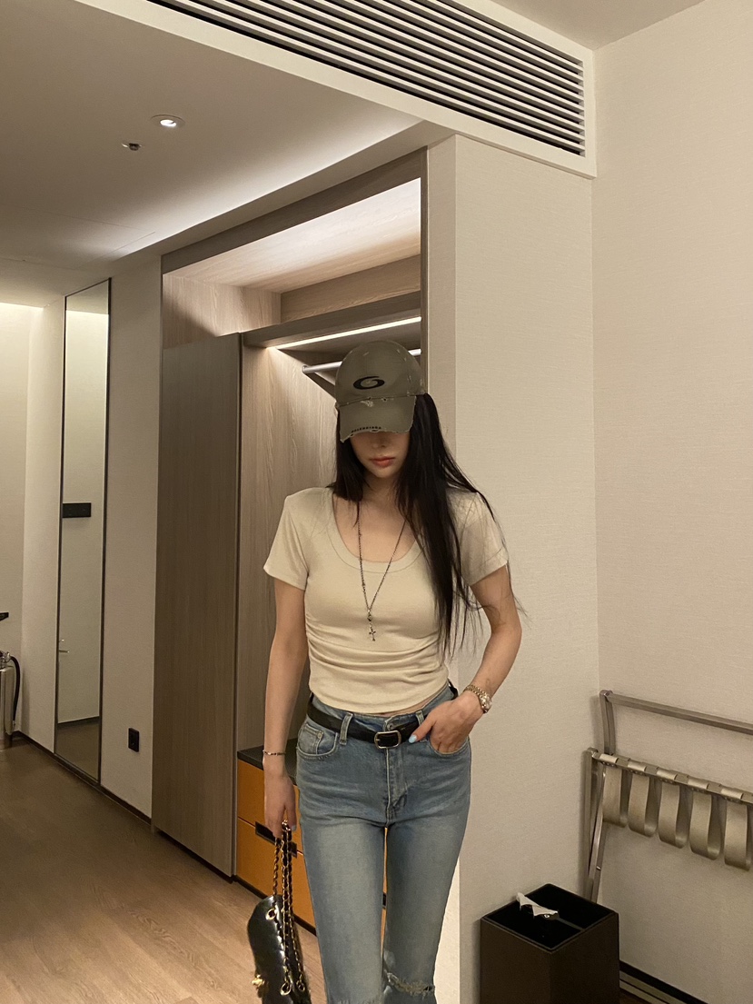 FOUREIGHT韓國直郵女士新款推薦26夏季職業26春夏人氣T恤FOUR EIGHTT恤