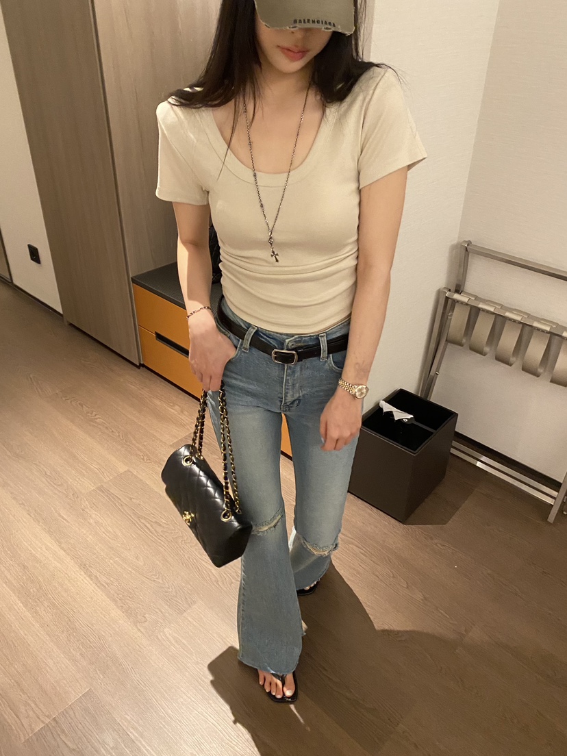 FOUREIGHT韓國直郵女士新款推薦26夏季職業26春夏人氣T恤FOUR EIGHTT恤