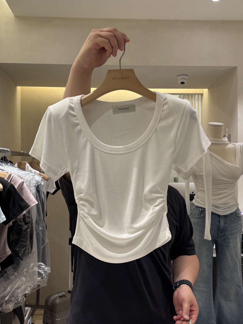 FOUREIGHT韓國直郵女士新款推薦26夏季職業26春夏人氣T恤FOUR EIGHTT恤圖色1