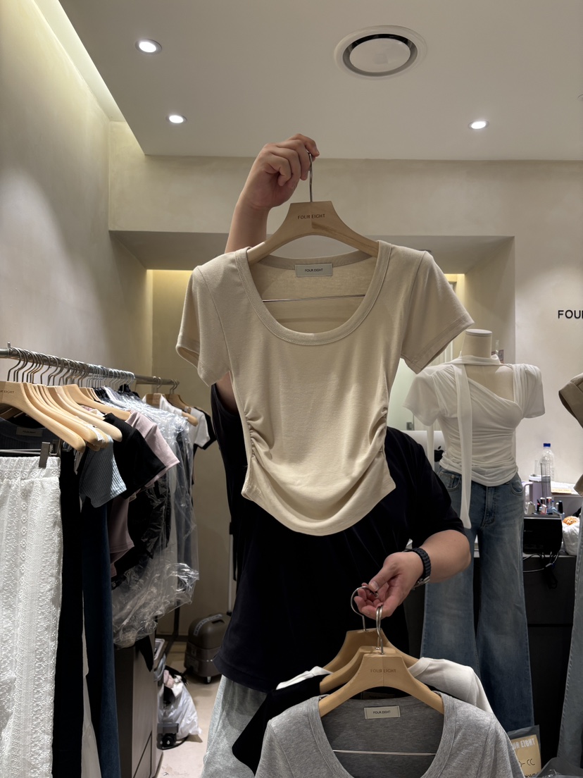 FOUREIGHT韓國直郵女士新款推薦26夏季職業26春夏人氣T恤FOUR EIGHTT恤圖色2