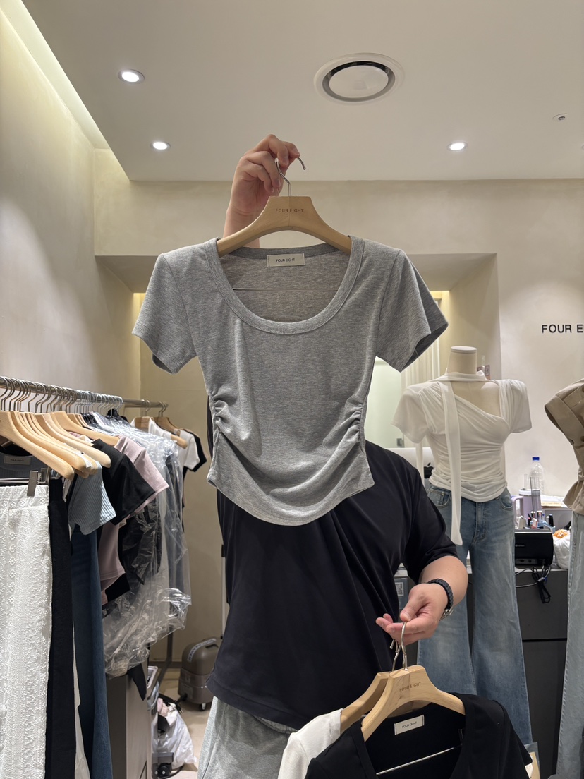 FOUREIGHT韓國直郵女士新款推薦26夏季職業26春夏人氣T恤FOUR EIGHTT恤圖色3