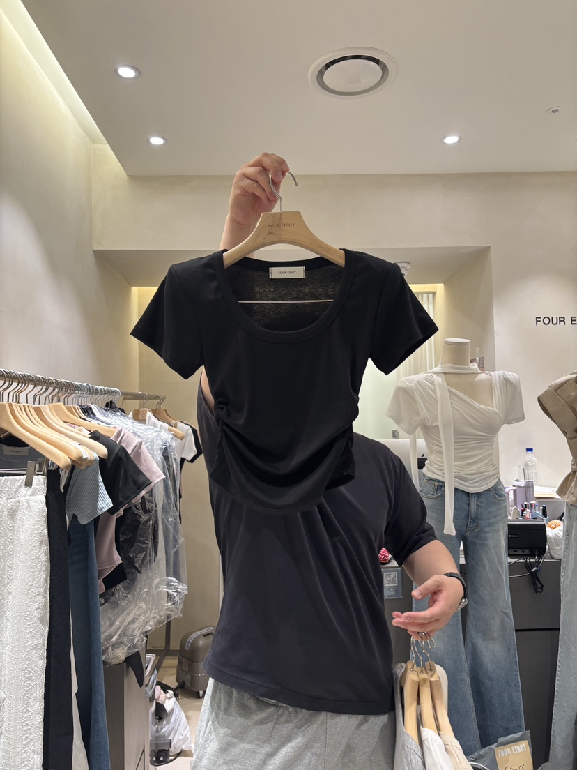 FOUREIGHT韓國直郵女士新款推薦26夏季職業26春夏人氣T恤FOUR EIGHTT恤圖色4