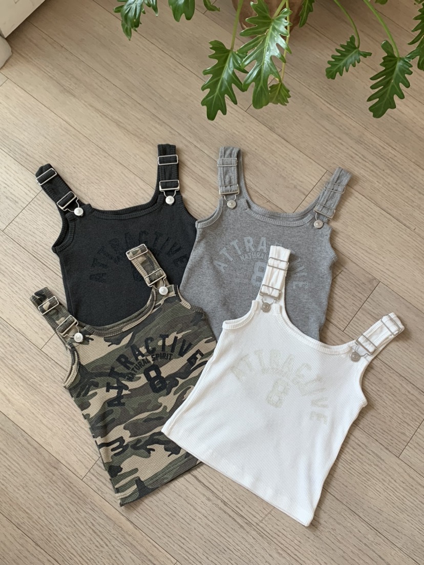 BADCALM韓國直郵女士新款時尚人氣推薦熱賣吊帶背心華夫格BADCALM吊帶/背心